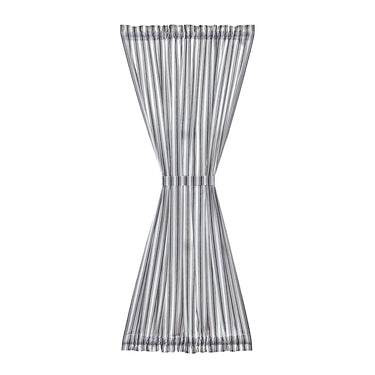Sawyer Mill Black Ticking Stripe Door Panel 72x40 VHC Brands - The Fox Decor